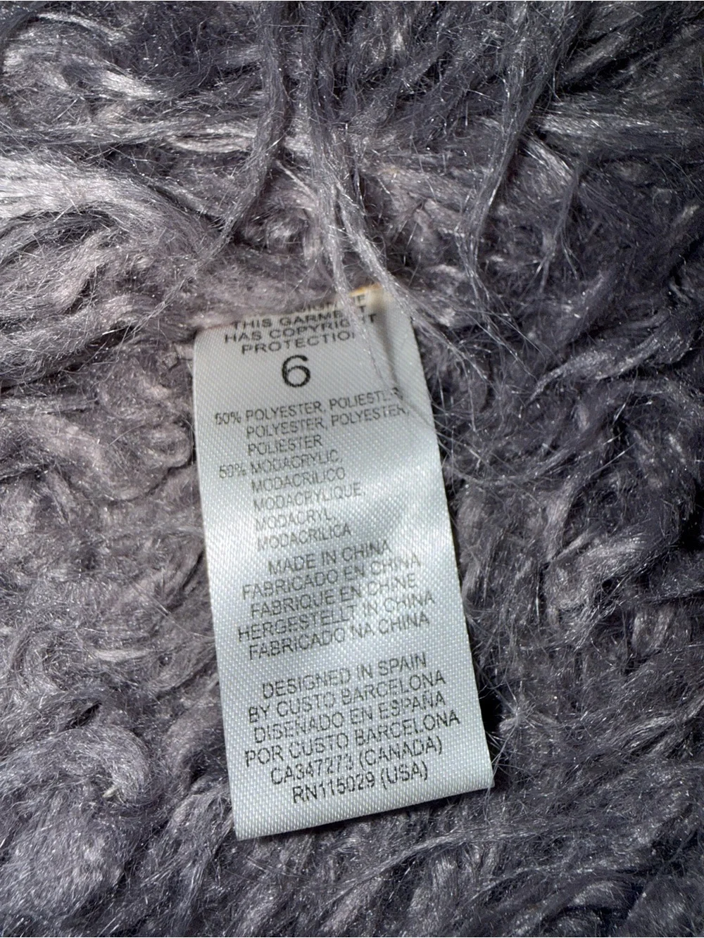 CUSTO BARCELONA Kids Gray Faux Fur Ski Print Vest